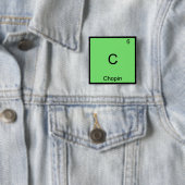 C - ショパン おもしろ 化学 元素記号 Tシャツ 缶バッジ (インサイチュ)