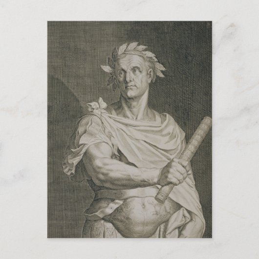 C.ジュリアス・シーザー（紀元前100-44年）ローマ皇帝 ポストカード (正面)