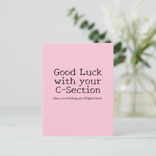 C – セクションの幸運のカスタマイズ可おもしろい能 ポストカード (スタンド正面)