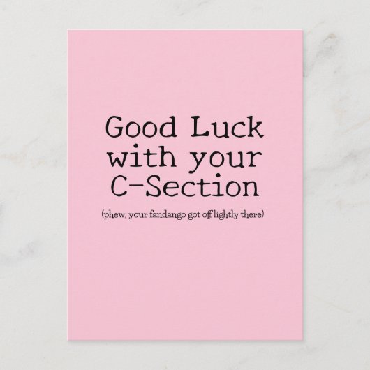 C – セクションの幸運のカスタマイズ可おもしろい能 ポストカード (正面)