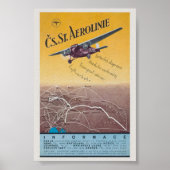 C.セントアエロリニエCzechoslovakiaヴィンテージのポスター ポスター (正面)