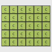 C - チャイブサワークリーム 化学元素周期表 ラッピングペーパー (フラット)