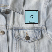 C – チョーサーおもしろい化学要素シンボルTシャツ 缶バッジ (インサイチュ)
