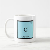 C - チョーサー おもしろ 化学 元素記号 Tシャツ コーヒーマグカップ (左)
