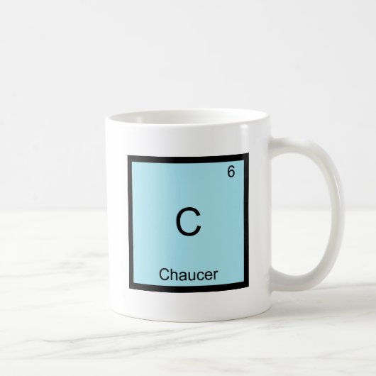 C - チョーサー おもしろ 化学 元素記号 Tシャツ コーヒーマグカップ (右)