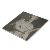 C.ローマのengraのガイウス・ユリウス・カエサル(100-44紀元前に)皇帝 タイル (側面)