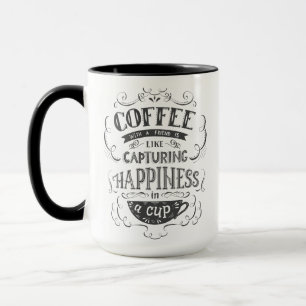 C.友達とコーヒーを飲む  カップに入る幸せ マグカップ