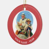 C.大物を捕まえる セラミックオーナメント (左)