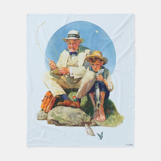 C.大物を捕まえる フリースブランケット (正面)