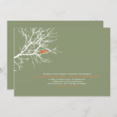 C.木の結婚式招待状 招待状 (正面/裏面)