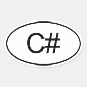 C# 楕円形シール (正面)
