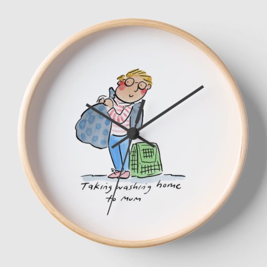 C.洗濯をママの家へ 壁時計 (正面)