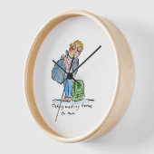 C.洗濯をママの家へ 壁時計 (傾斜)