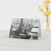 C.港の帆船 カード (黄色い花)