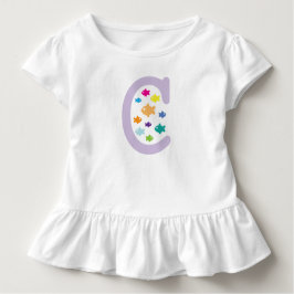 「C」色の金魚の多数々のくの魚 ベビーTシャツ