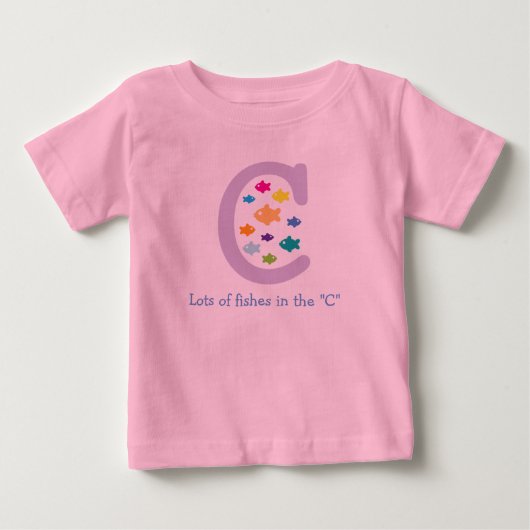C_色の金魚の数々の多さ2 ベビーTシャツ (正面)