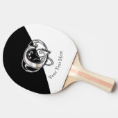 C – 金属モダンモノグラム（銀） 卓球ラケット (横)