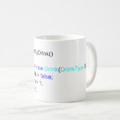 C#鋭いプログラマー茶マグ コーヒーマグカップ (正面右)