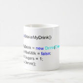C#鋭いプログラマー茶マグ コーヒーマグカップ (中央)