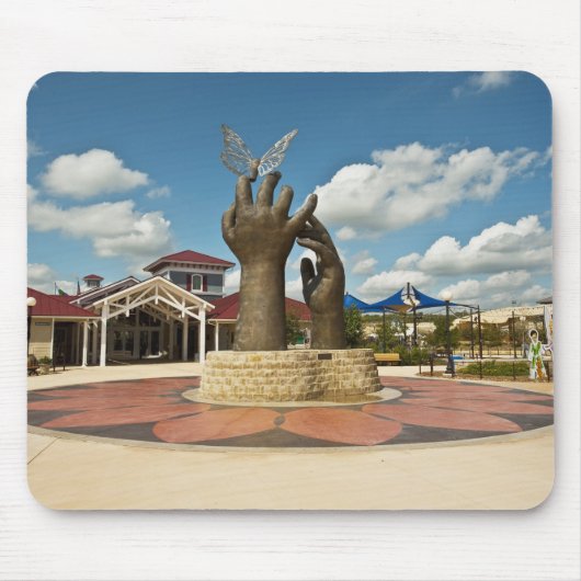 C.飛行機の彫刻を撮る マウスパッド (正面)