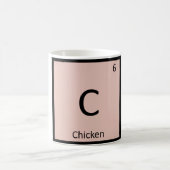 C - 鶏肉化学元素記号周期表 コーヒーマグカップ (中央)