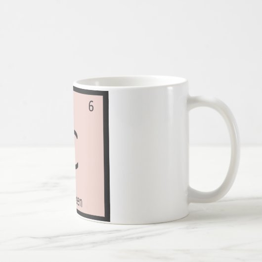 C - 鶏肉化学元素記号周期表 コーヒーマグカップ (右)