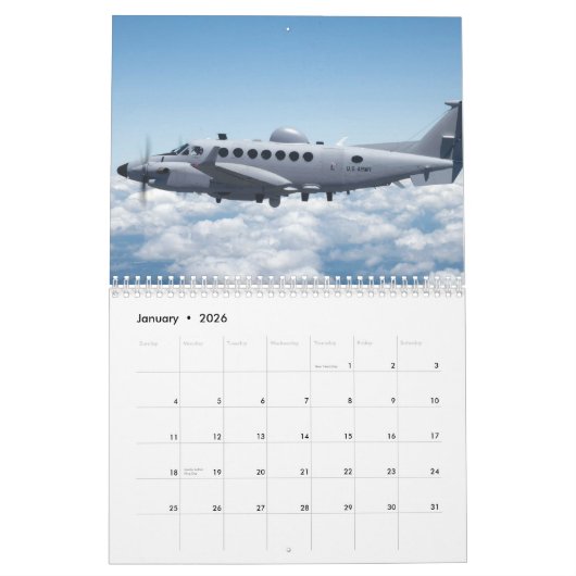 C-12ヒューロン カレンダー (1月 2026)