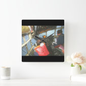 C-130ヘラクレスのコックピット_軍隊航空機 スクエア壁時計 (ホーム)