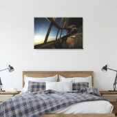 C-130ヘラクレスパイロットが地平線を走査する キャンバスプリント (インサイチュ (寝室))