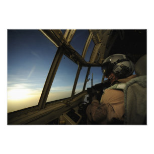 C-130ヘラクレスパイロットが地平線を走査する フォトプリント           