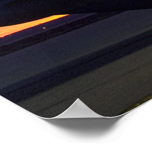 C-130ヘラクレス夕日 ポスター (角)