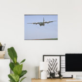 C-130ヘラクレス接近_軍隊航空機 ポスター (ホームオフィス)