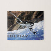 C-130ヘラクレス軍隊飛行機 ジグソーパズル (横)