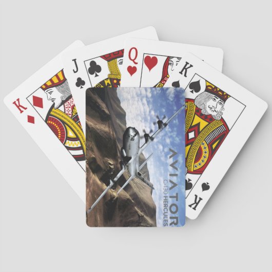 C-130ヘラクレス軍隊飛行機 トランプ (裏面)