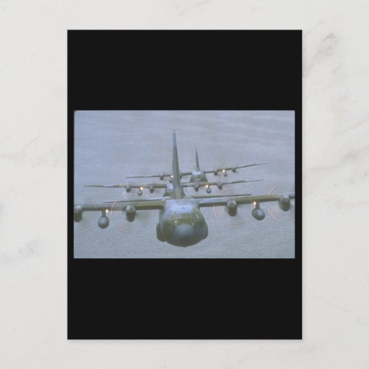 C-130ヘラクレス輸送機_軍隊機 ポストカード (正面)