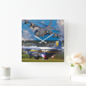 C-130ヘラクレス スクエア壁時計 (ホーム)