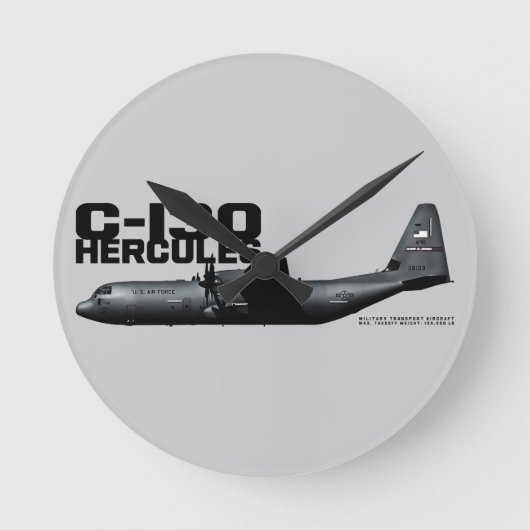 C-130ヘラクレス ラウンド壁時計 (正面)