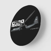 C-130ヘラクレス ラウンド壁時計 (傾斜)