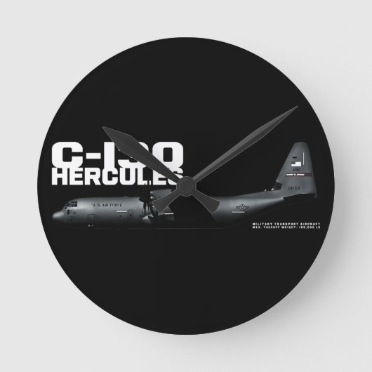 C-130ヘラクレス ラウンド壁時計 (正面)