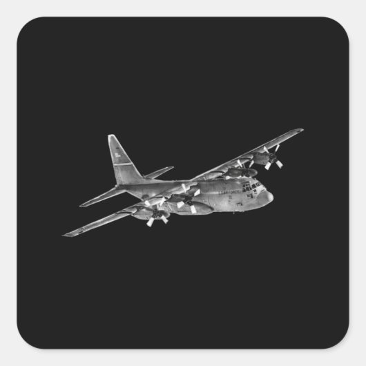 C-130ヘラクレス – 軍隊 スクエアシール (正面)