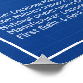 C-130ヘラクレス – 飛行機の設計図の計画AD ポスター (角)