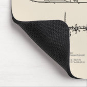 C-130ヘラクレス – 飛行機の設計図の計画AD マウスパッド (コーナー)