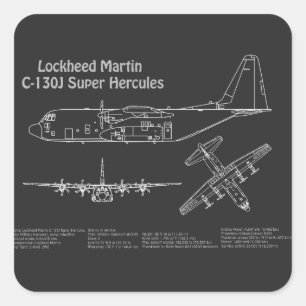 C-130ヘラクレス – 飛行機の設計図の計画PD スクエアシール