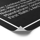 C-130ヘラクレス – 飛行機の設計図の計画PD ポスター (角)