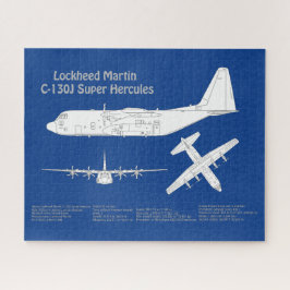 C-130ヘラクレス – 飛行機の設計図プランABD ジグソーパズル