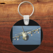 C-130ヘラクレスTransport_軍隊航空機 キーホルダー (正面)