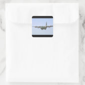 C-130ヘラクレスTransport_軍隊航空機 スクエアシール (バッグ)