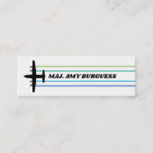 C-130試験レトロのストライプの細い名刺 スキニー名刺 (正面)