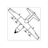 C-130 ヘラクレス 輸送機 上面ライン ウッドスタンプ ラバースタンプ (インプリント)