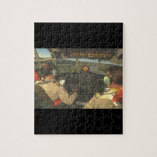 C-130 Hercules_Militaryの航空機の操縦室 ジグソーパズル (縦)